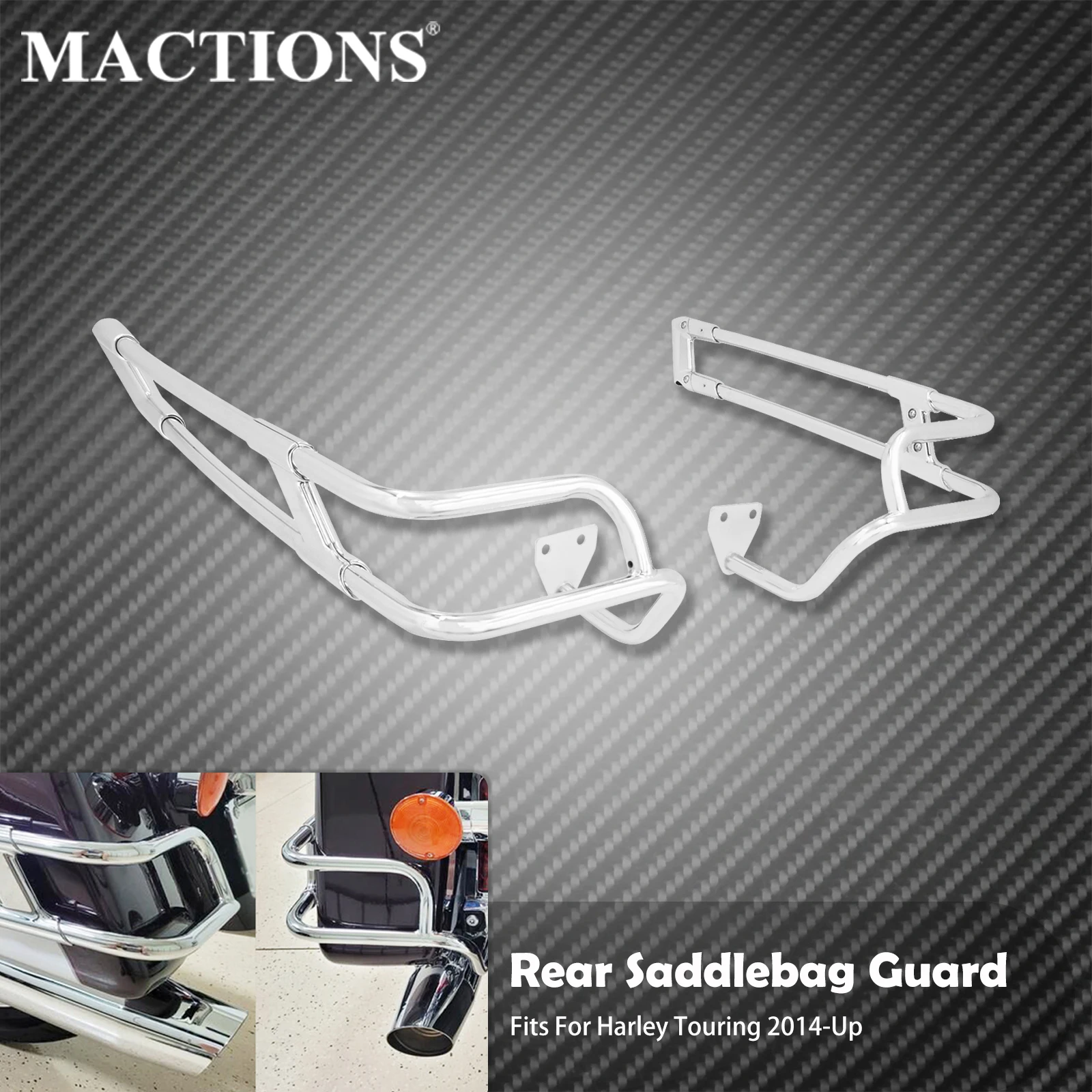 Motorcycle Rear Saddlebag Guard Steel Rails Chrome For Harley Touring Road King Electra Glide Ultra Classic Street Glide 2014-up
Motorcycle Rear Saddlebag Guard Steel Rails Chrome For Harley Touring Road King Electra Glide Ultra Classic Street Glide 2014-up