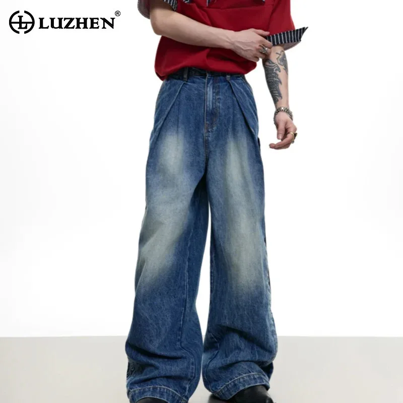 LUZHEN Original Personalized Patchwork Fold Design Loose Jeans Men's 2025 New Gradient Washed High Quality Denim Pants JY2251
LUZHEN Original Personalized Patchwork Fold Design Loose Jeans Men's 2025 New Gradient Washed High Quality Denim Pants JY2251