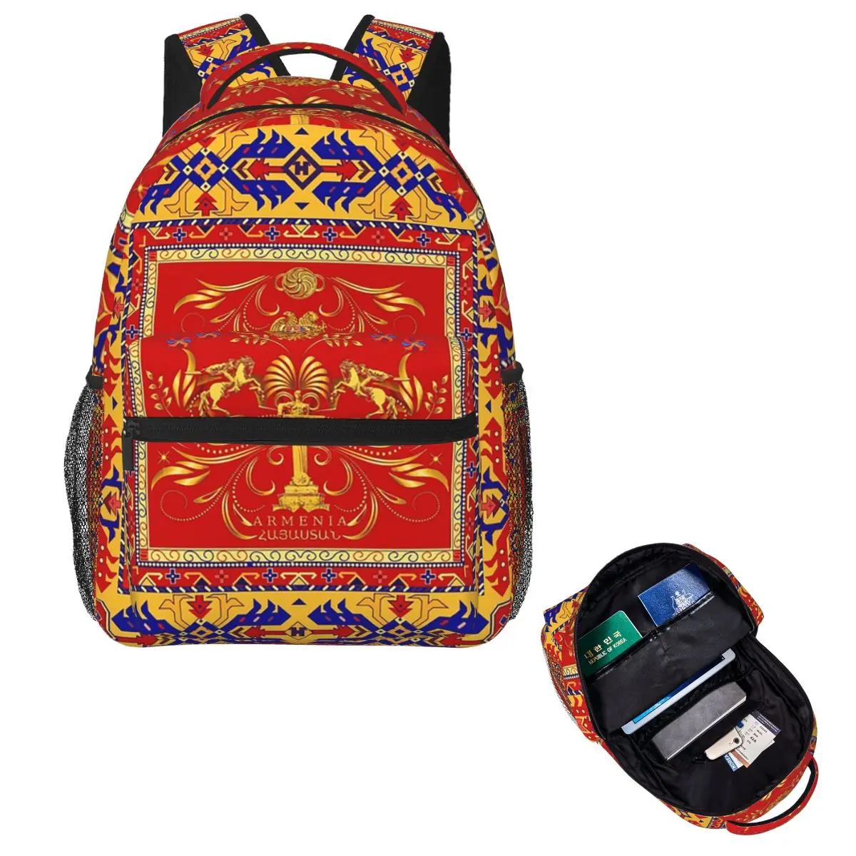 Golden Armenia Artwork Student Backpack School Bag Hiking Travel Daypack for Men Women Fashion Bookbag Shoulder Bags
Golden Armenia Artwork Student Backpack School Bag Hiking Travel Daypack for Men Women Fashion Bookbag Shoulder Bags