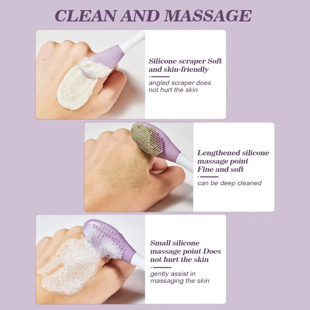 New Silicone Facial Mask Brushes Double Head Exfoliating Facial Massage Brush Facial Clean Brush
New Silicone Facial Mask Brushes Double Head Exfoliating Facial Massage Brush Facial Clean Brush