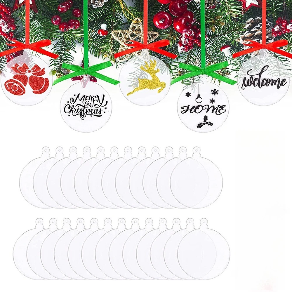Blank Transparent Acrylic Holiday Decoration Circular Christmas Pendant Handmade Gifts Holiday Banners Decorative Items
Blank Transparent Acrylic Holiday Decoration Circular Christmas Pendant Handmade Gifts Holiday Banners Decorative Items