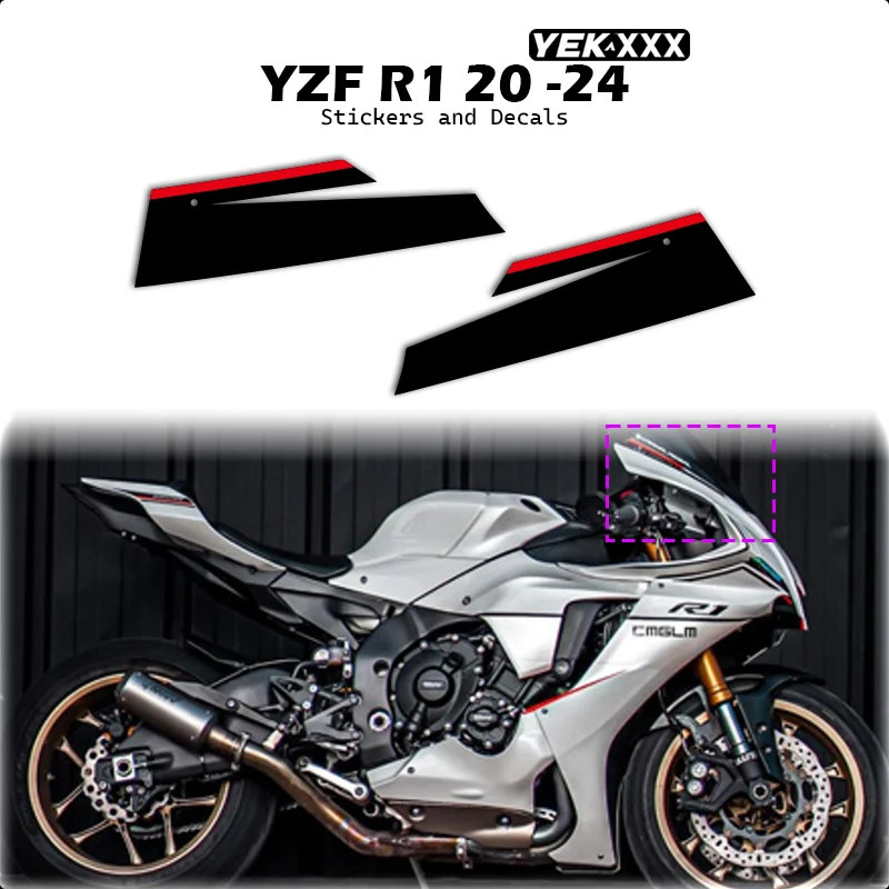 For Yamaha YZF-R1 and YZF-R1M 2020-2024 - Complete Fairing Shell Head Line Decal Sticker Set
For Yamaha YZF-R1 and YZF-R1M 2020-2024 - Complete Fairing Shell Head Line Decal Sticker Set
