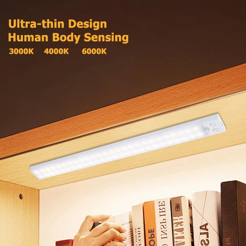 Intelligent Human Body Sensing Light LED 3000K-4000K-6000K Ultra-thin Cabinet Light Charging Night Light Wine Cabinet Bedroom
Intelligent Human Body Sensing Light LED 3000K-4000K-6000K Ultra-thin Cabinet Light Charging Night Light Wine Cabinet Bedroom