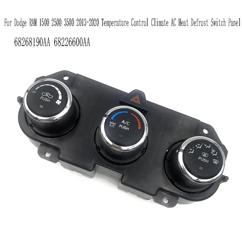 NEW-For Dodge RAM 1500 2500 3500 2013-2020 Temperature Control Climate AC Heat Defrost Switch Panel 68268190AA 68226600AA
NEW-For Dodge RAM 1500 2500 3500 2013-2020 Temperature Control Climate AC Heat Defrost Switch Panel 68268190AA 68226600AA