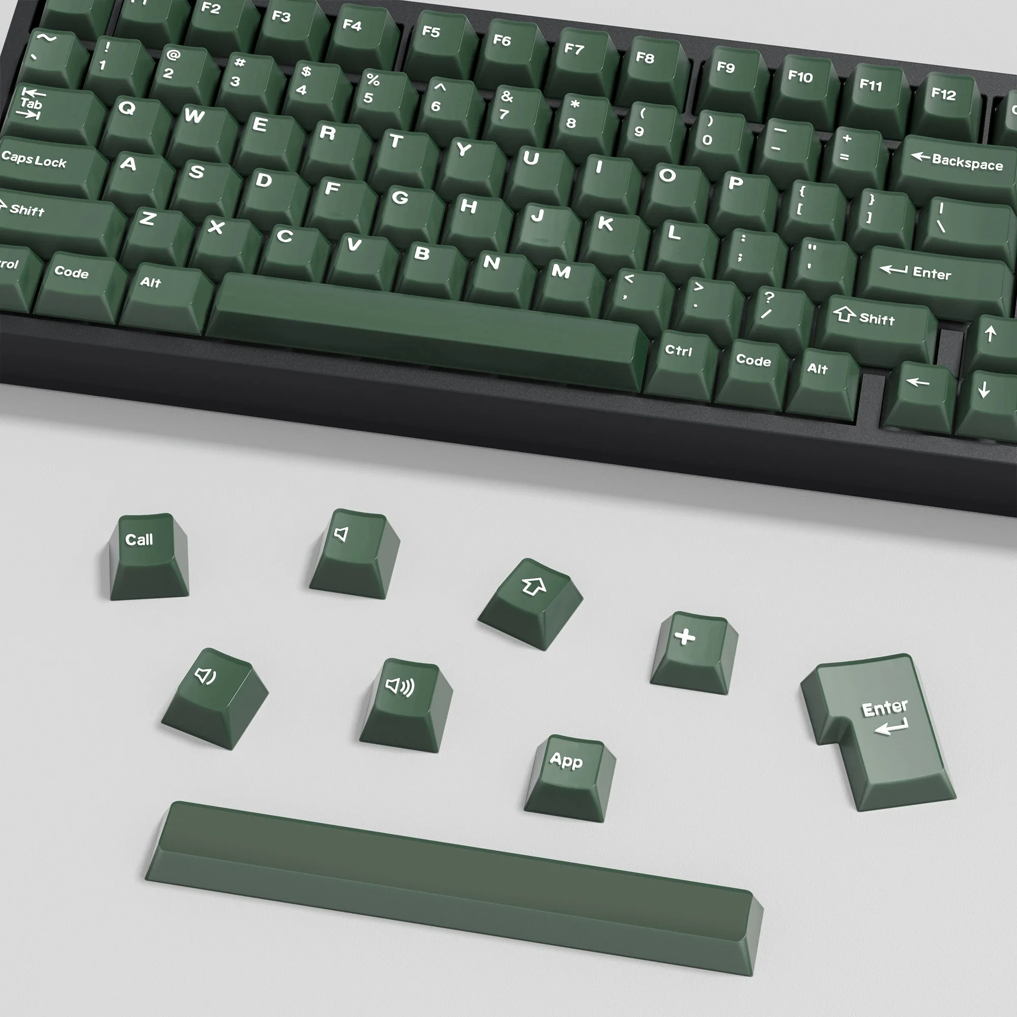 KBDiy 174 Keys/Set Emerald Jade Theme Keycaps for Mechanical Keyboards Cherry Profile PBT Green Double Shot Game Keycap DIY
KBDiy 174 Keys/Set Emerald Jade Theme Keycaps for Mechanical Keyboards Cherry Profile PBT Green Double Shot Game Keycap DIY