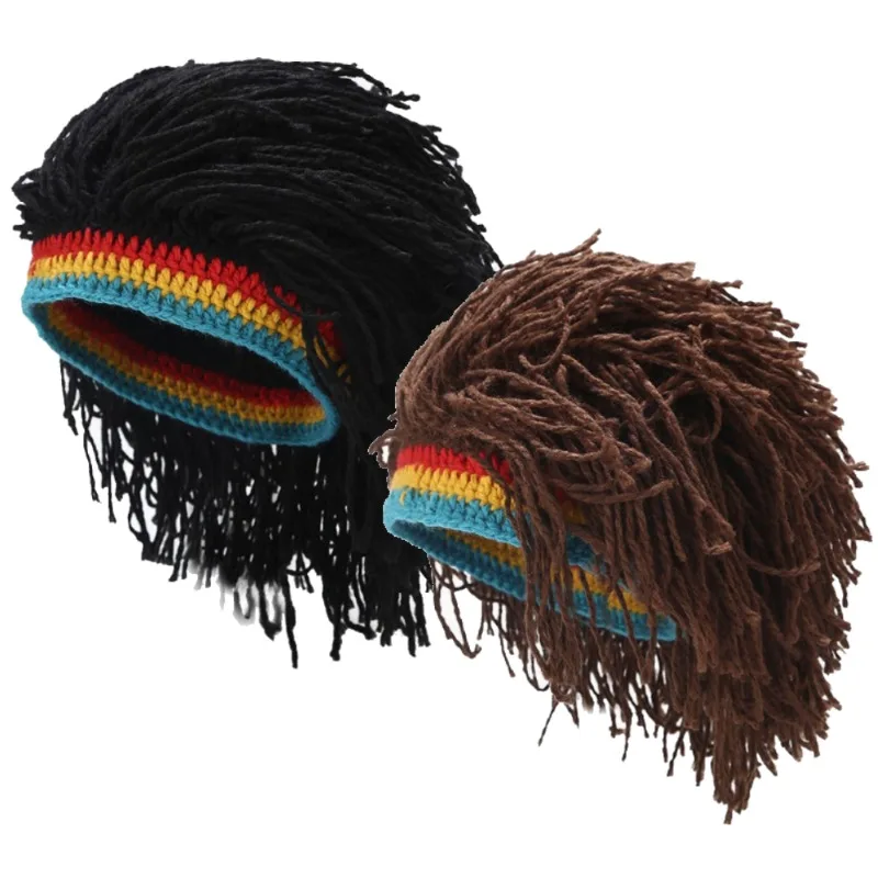 Knitted Wig Braid Hat Unisex Dirty Braid Wig Beanie Hats Halloween Jamaica African Party Hip Hop Dance Dreadlock Cap for Adult
Knitted Wig Braid Hat Unisex Dirty Braid Wig Beanie Hats Halloween Jamaica African Party Hip Hop Dance Dreadlock Cap for Adult