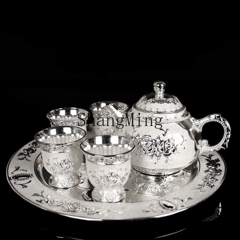 CL alloy creative exquisite small engraved tea set rose teacup wine glass with tray gift box
CL alloy creative exquisite small engraved tea set rose teacup wine glass with tray gift box