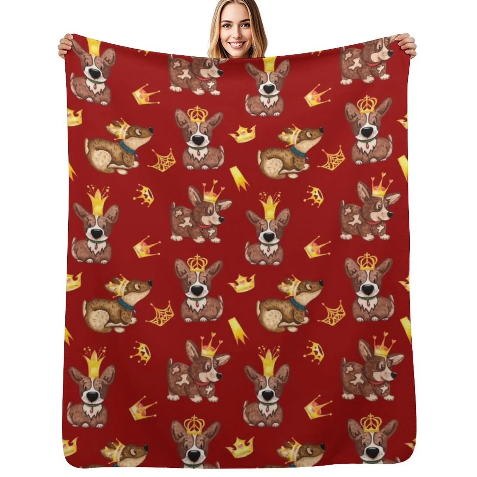 Corgi Kingdom Throw Blanket Travel Size Cozy Blanket for Plane Train
Corgi Kingdom Throw Blanket Travel Size Cozy Blanket for Plane Train