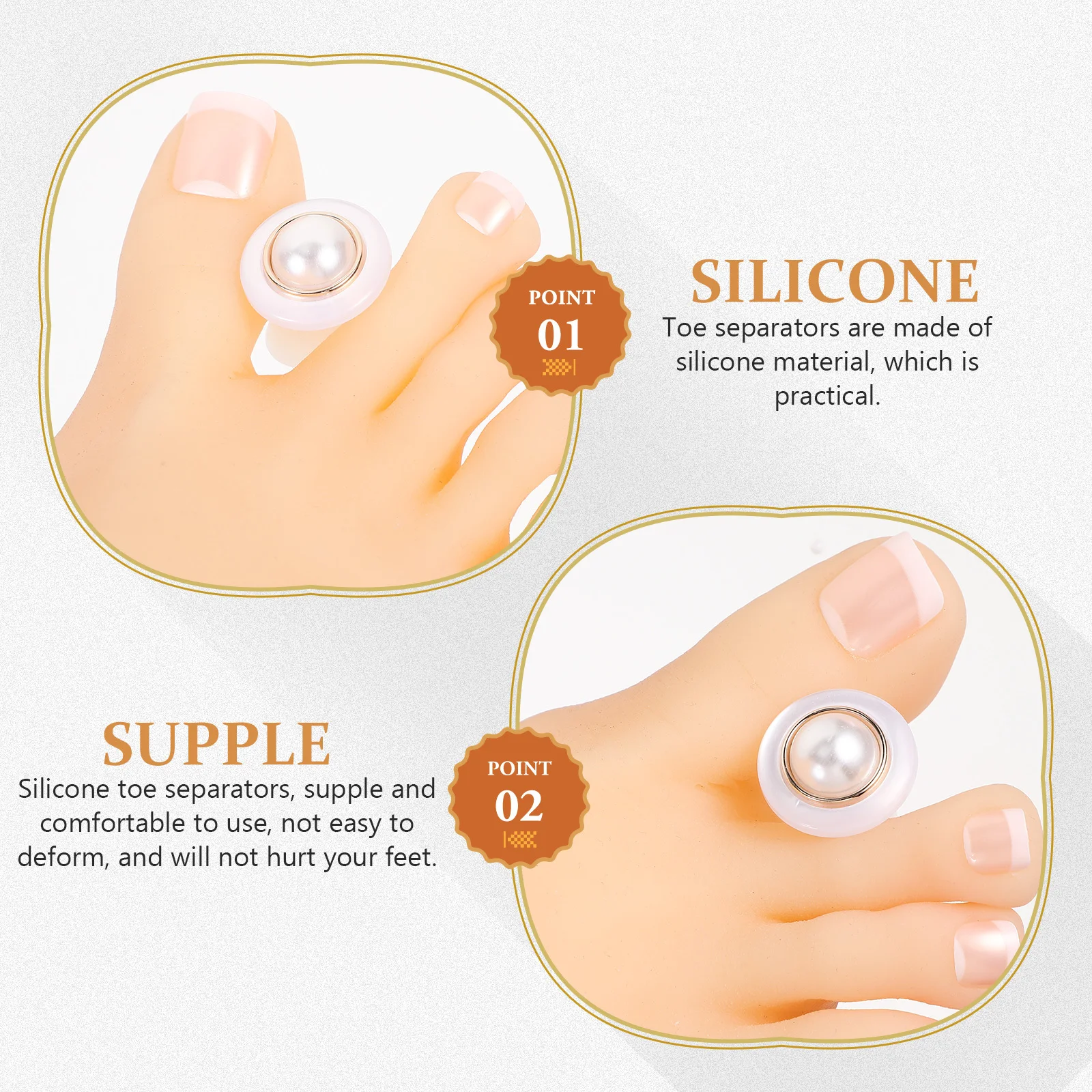 8 pcs Toe Separator Pedicure Toe Separators Reusable Soft Pedicure Nail Art Tools For Women Manicure Diy Home Salon Use 
8 pcs Toe Separator Pedicure Toe Separators Reusable Soft Pedicure Nail Art Tools For Women Manicure Diy Home Salon Use