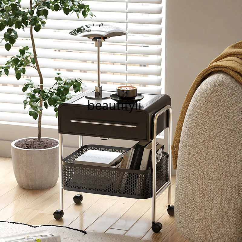 Bedside Table Modern Multi-Functional Wrought Iron Glass Bedroom Bedside Storage Cabinet
Bedside Table Modern Multi-Functional Wrought Iron Glass Bedroom Bedside Storage Cabinet
