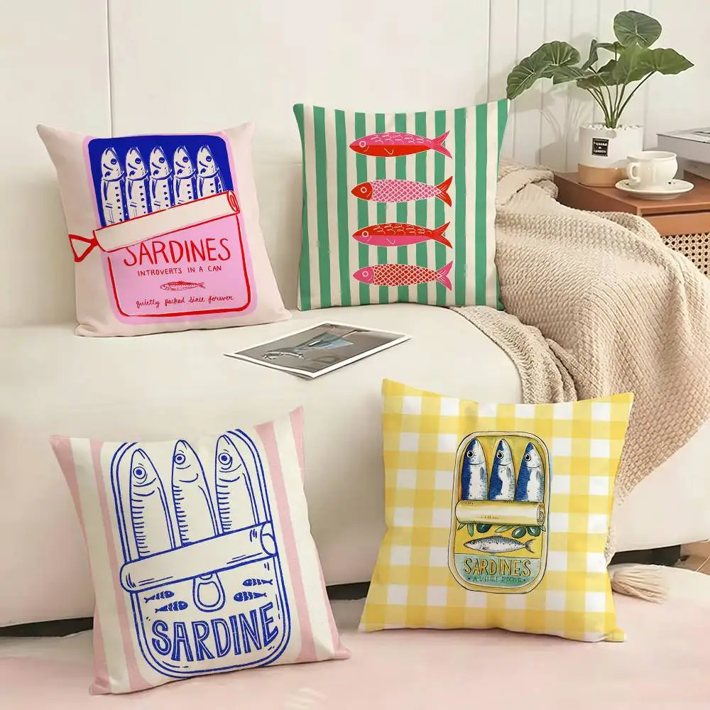 CoastalCharm Sardine Can Pillow Case Square Double-Sided Sofa Cushion Cover Bedroom Bedside Pillow Gift
CoastalCharm Sardine Can Pillow Case Square Double-Sided Sofa Cushion Cover Bedroom Bedside Pillow Gift