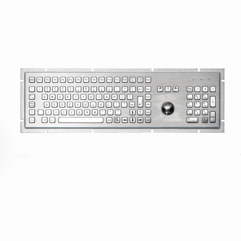Full Size Industrial Trackball Metal Keyboard With 106 Keys Integrated 38mm Mechanical Trackball and Numeric Keypad 
Full Size Industrial Trackball Metal Keyboard With 106 Keys Integrated 38mm Mechanical Trackball and Numeric Keypad