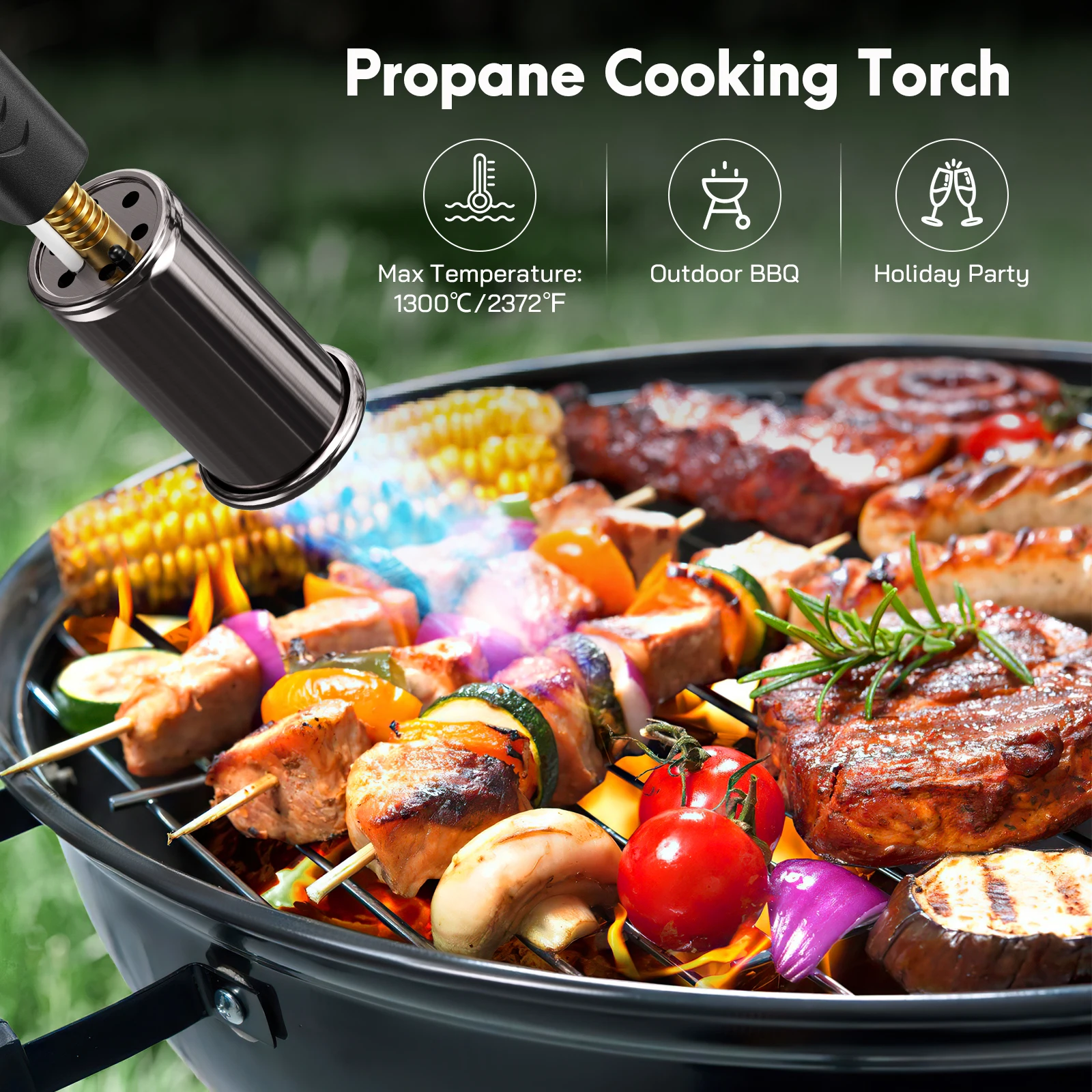 Portable MAPP Propane Burner Kitchen Cooking Grill Gun 1300 °C Adjustable Flame Gas Burner Compatible Propane Butane Gas Tanks
Portable MAPP Propane Burner Kitchen Cooking Grill Gun 1300 °C Adjustable Flame Gas Burner Compatible Propane Butane Gas Tanks