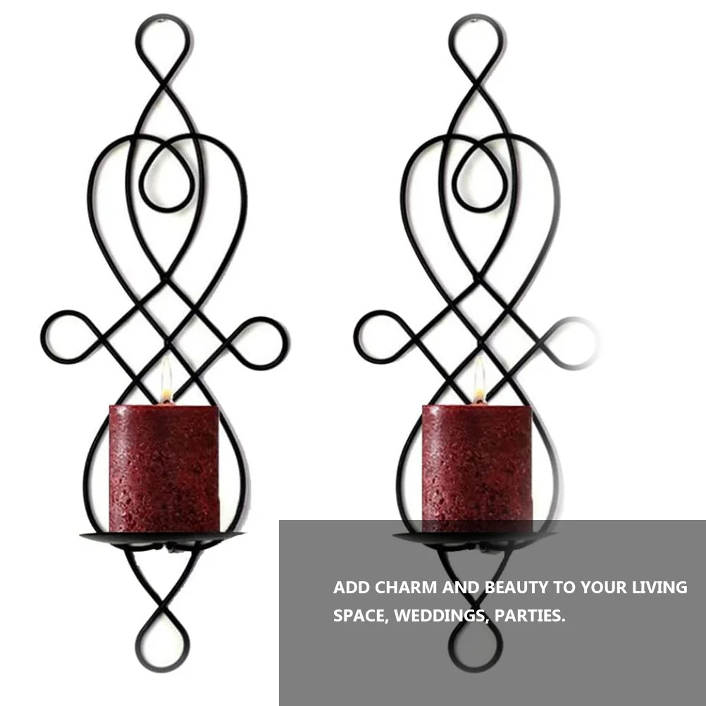 2Pcs Iron Holder Wall Hanging Candlestick Metal Rack Home Decoration Wedding Party Candlestick
2Pcs Iron Holder Wall Hanging Candlestick Metal Rack Home Decoration Wedding Party Candlestick