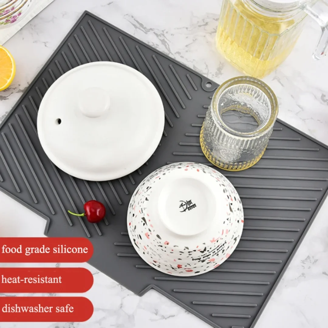 Silicone Draining Pad Drying Mat Pots Dish Drain Mat For Kitchen Tableware Non-slip Mats Anti-scald Coaster Kitchen Utensils
Silicone Draining Pad Drying Mat Pots Dish Drain Mat For Kitchen Tableware Non-slip Mats Anti-scald Coaster Kitchen Utensils