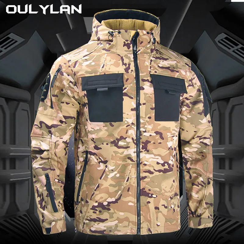 Tactical Jacket Men Outdoor Hiking Windproof Fleece Coat Winter Warm Long Sleeved Splicing Pockets Uniform Clothing
Tactical Jacket Men Outdoor Hiking Windproof Fleece Coat Winter Warm Long Sleeved Splicing Pockets Uniform Clothing