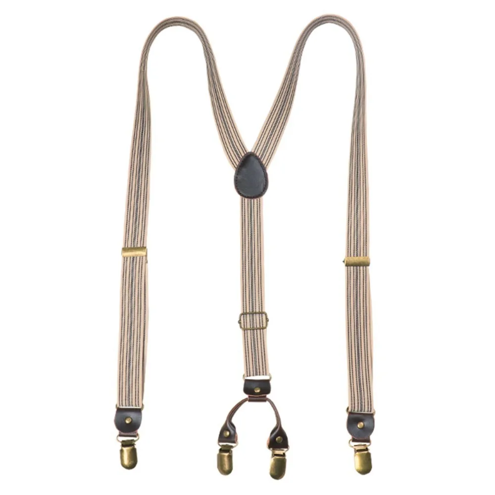 Casual Retro Suspenders for Men British Style Anti-slip Y-Type Suspenders Suit Accessories Metal Clip Stripe Suspender Clip Gift
Casual Retro Suspenders for Men British Style Anti-slip Y-Type Suspenders Suit Accessories Metal Clip Stripe Suspender Clip Gift