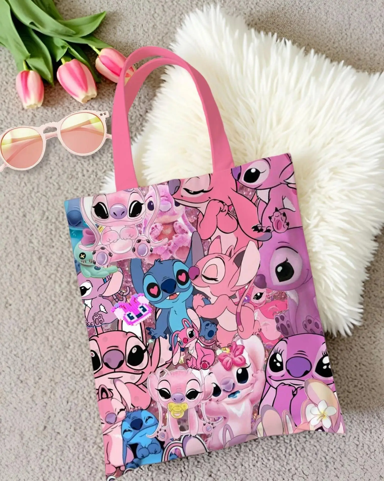 Stitch Kawaii Tote Bag Cute Cartoon Print Canvas Shoulder Bag for Women Durable Large Handbag for Shopping Beach Daily Use
Stitch Kawaii Tote Bag Cute Cartoon Print Canvas Shoulder Bag for Women Durable Large Handbag for Shopping Beach Daily Use