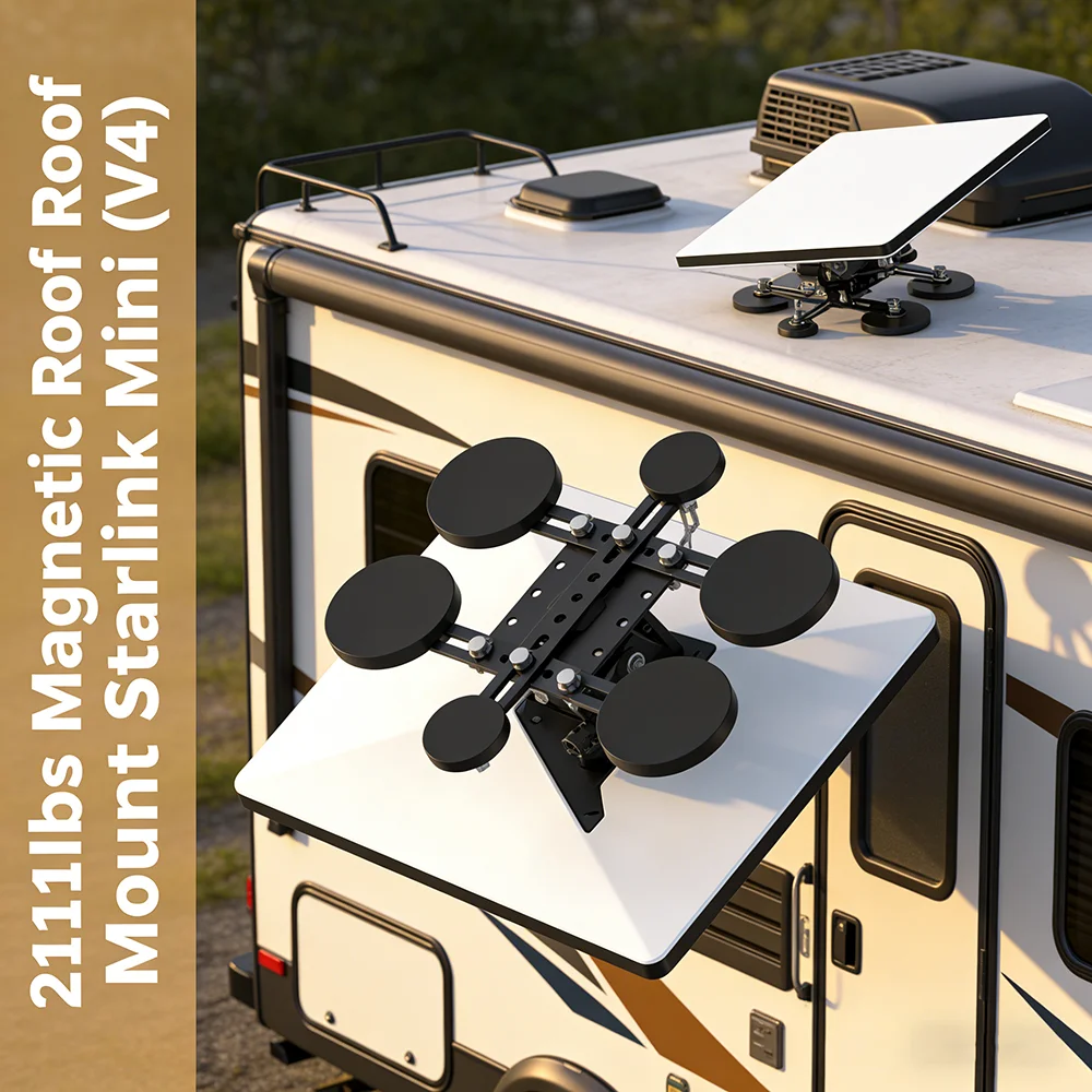 Starlink Mini(V4) Magnetic Roof Mount,Angle-Adjustable,Heavy Duty Metal Bracket,6Magnetic Bases 211 lbs Suction,for RV Car Yacht
Starlink Mini(V4) Magnetic Roof Mount,Angle-Adjustable,Heavy Duty Metal Bracket,6Magnetic Bases 211 lbs Suction,for RV Car Yacht