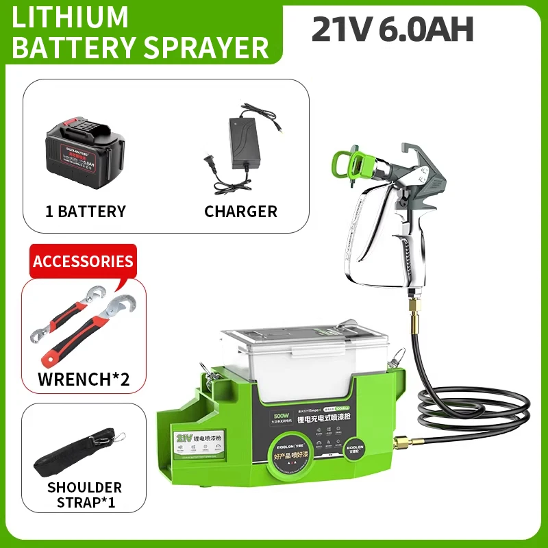 Portable Airless Sprayer Lithium-Battery Backpack High-Pressure Sprayer 4.0Ah / 6.0Ah Coating Equipment With Extension Pole
Portable Airless Sprayer Lithium-Battery Backpack High-Pressure Sprayer 4.0Ah / 6.0Ah Coating Equipment With Extension Pole