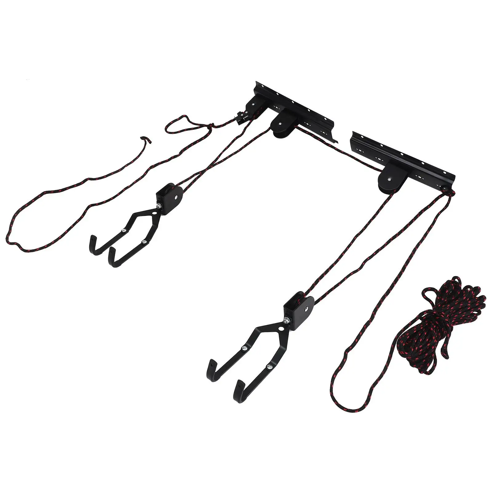 Mountain Bike Storage Hooks Stands Heavy Duty Bike Hangers with Ropes 50KG (Black, Random Color Rope)
Mountain Bike Storage Hooks Stands Heavy Duty Bike Hangers with Ropes 50KG (Black, Random Color Rope)
