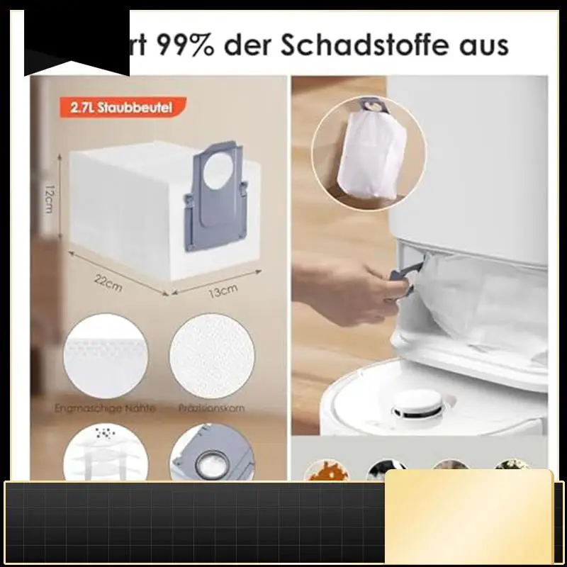 Набор аксессуаров для робота-пылесоса Roborock Q Revo, мешков для пыли, основной роликовой щетки, боковых щеток, фильтров, салфеток для швабры-N37R
Набор аксессуаров для робота-пылесоса Roborock Q Revo, мешков для пыли, основной роликовой щетки, боковых щеток, фильтров, салфеток для швабры-N37R