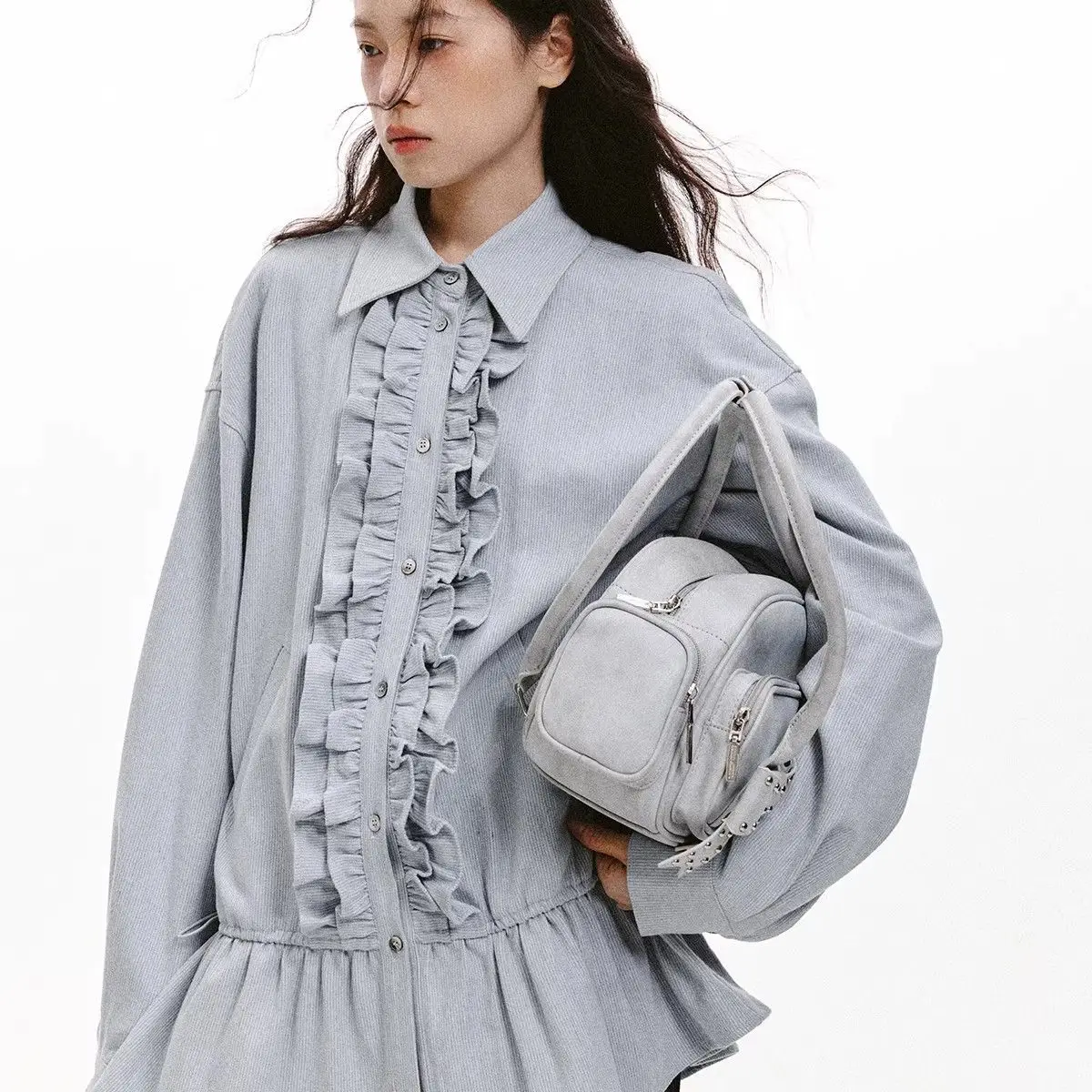 Vintage Ruffle Front Patchwork Striped Long-sleeve Low-rise Shirt Women French Chic Mori Style Loose Spring Autumn Blouse Top
Vintage Ruffle Front Patchwork Striped Long-sleeve Low-rise Shirt Women French Chic Mori Style Loose Spring Autumn Blouse Top