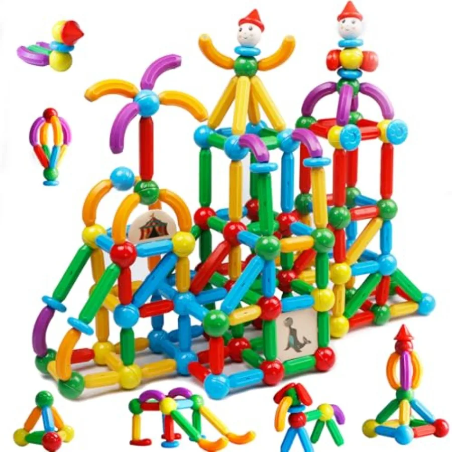 Magnetic Building Blocks for Boys and Girls, 132Pcs Creative Magnetic Sticks and Balls STEM Construction Toys for Toddlers Earl
Magnetic Building Blocks for Boys and Girls, 132Pcs Creative Magnetic Sticks and Balls STEM Construction Toys for Toddlers Earl