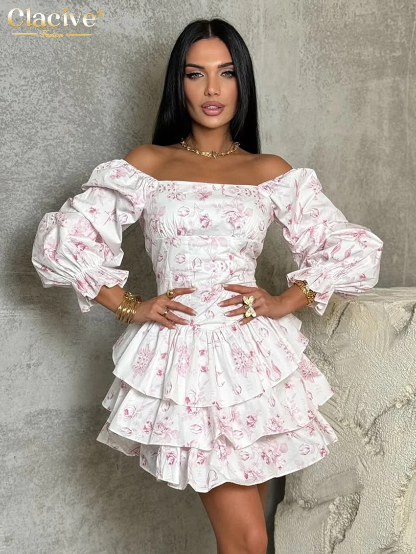 Clacive Fashion Slim Print Women's Dress 2026 Autumn Square Collar Long Sleeve Mini Dresses Elegant Classic Pleated Female Dress
Clacive Fashion Slim Print Women's Dress 2026 Autumn Square Collar Long Sleeve Mini Dresses Elegant Classic Pleated Female Dress