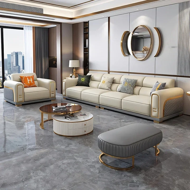 Modern Genuine Leather Sofas Sectional Italian Designer 3 Piece Lounge Sofa Luxury Loveseat Floor Divano Soggiorno Furniture
Modern Genuine Leather Sofas Sectional Italian Designer 3 Piece Lounge Sofa Luxury Loveseat Floor Divano Soggiorno Furniture