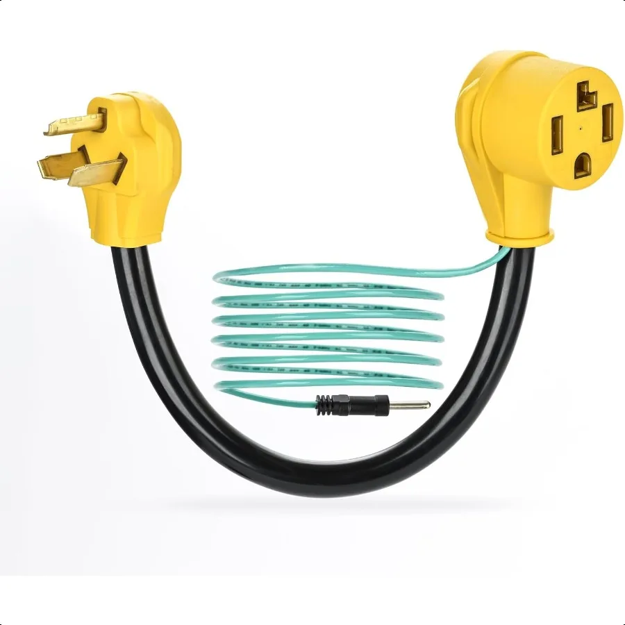 Dryer Adapter 4 Prong to 3 Prong Convert Cord NEMA 1030P Plug to 1430R Receptacle 10 AWG STW 1.5FT with Safety Ground Wire
Dryer Adapter 4 Prong to 3 Prong Convert Cord NEMA 1030P Plug to 1430R Receptacle 10 AWG STW 1.5FT with Safety Ground Wire