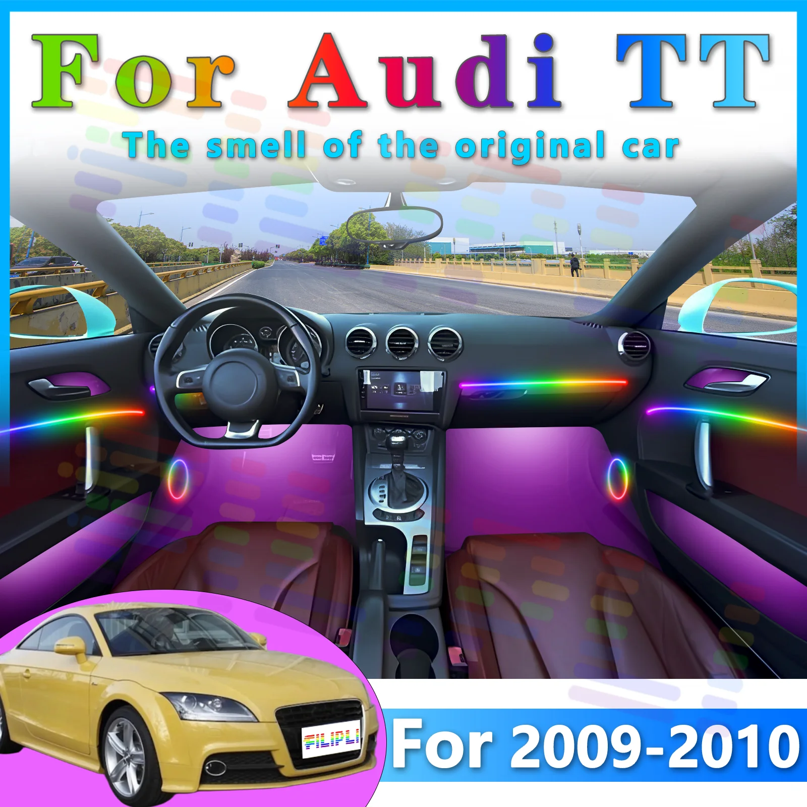 FILIPLI For Audi TT 2 Two Door Decorative Acrylic LED Strip 64Color RGB Symphony with APP to Upgrade Interior Lighting and Multi
FILIPLI For Audi TT 2 Two Door Decorative Acrylic LED Strip 64Color RGB Symphony with APP to Upgrade Interior Lighting and Multi