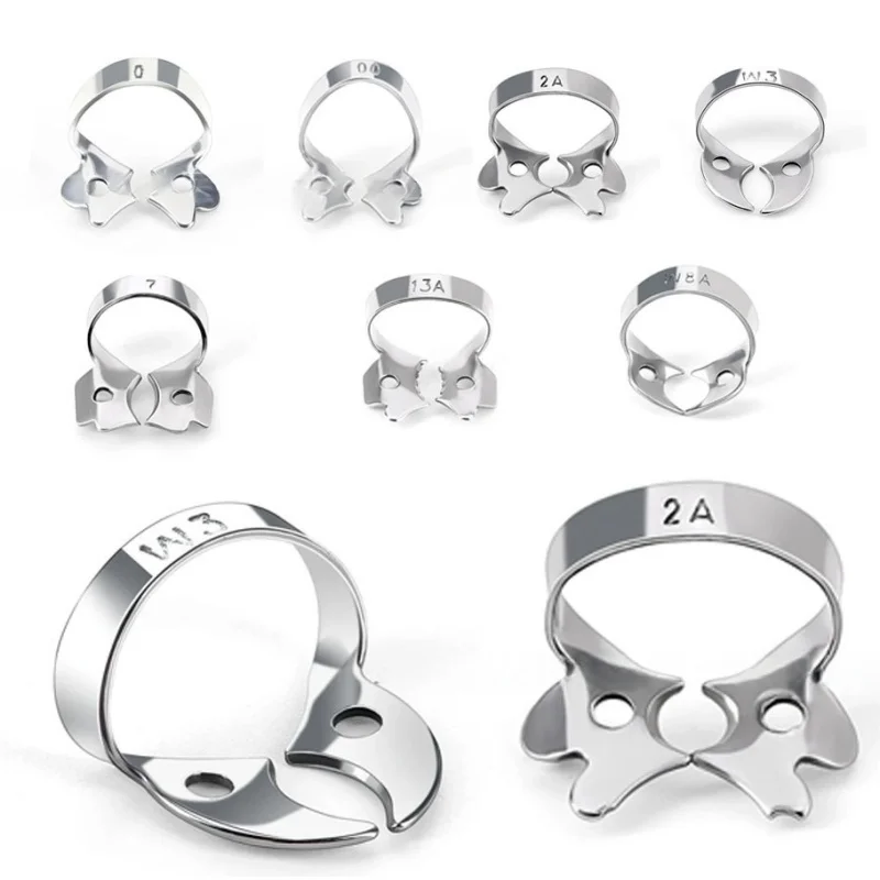 10pcs Dental Rubber Dam Clamps Endodontic Restorative Barrier Clips Frame Holder Molar Teeth Stainless Steel Oral Materials
10pcs Dental Rubber Dam Clamps Endodontic Restorative Barrier Clips Frame Holder Molar Teeth Stainless Steel Oral Materials