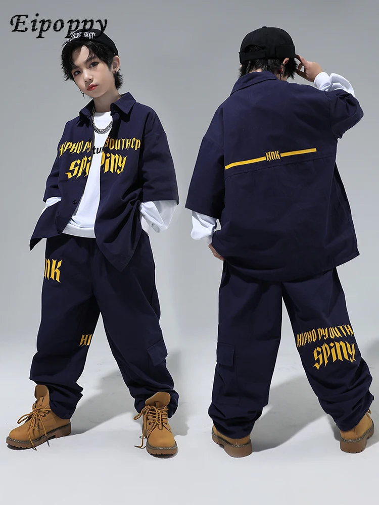 Hip Hop Children's Clothing Fashion Brand Street Dance Clothing Boys' Autumn and Winter Handsome Navy Blue Shirt Suit Children
Hip Hop Children's Clothing Fashion Brand Street Dance Clothing Boys' Autumn and Winter Handsome Navy Blue Shirt Suit Children