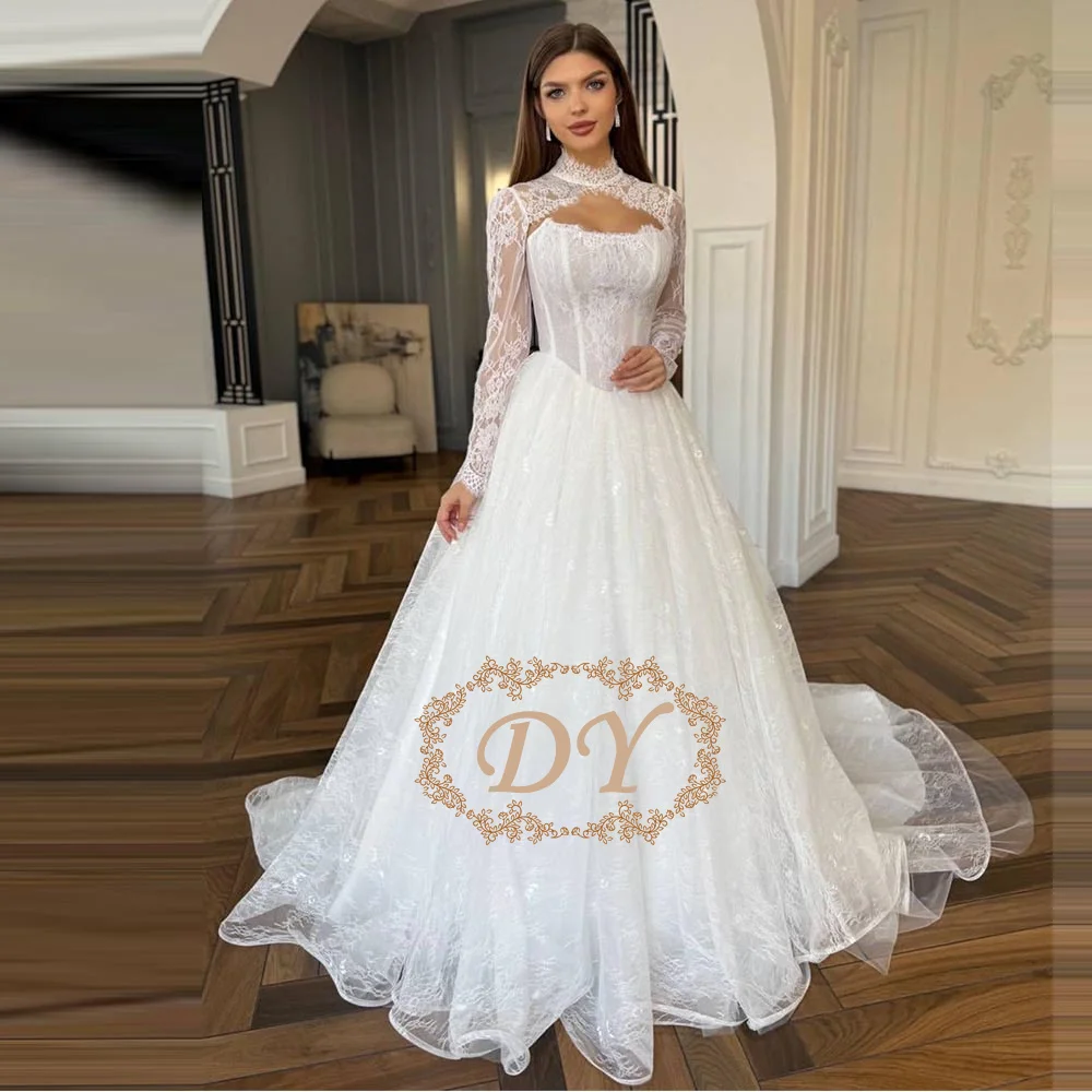 DY Customized Romantic Lace Ball Gown Wedding Dress Sweetheart Bridal Gown with Jacket Corset Princess Wedding Party Dress
DY Customized Romantic Lace Ball Gown Wedding Dress Sweetheart Bridal Gown with Jacket Corset Princess Wedding Party Dress 