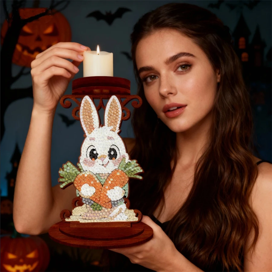 Rabbit candle holder candlestick 5D DIY Tabletop Decorations Acrylic Special Shape Christmas Desktop Diamond Painting Art Kits
Rabbit candle holder candlestick 5D DIY Tabletop Decorations Acrylic Special Shape Christmas Desktop Diamond Painting Art Kits