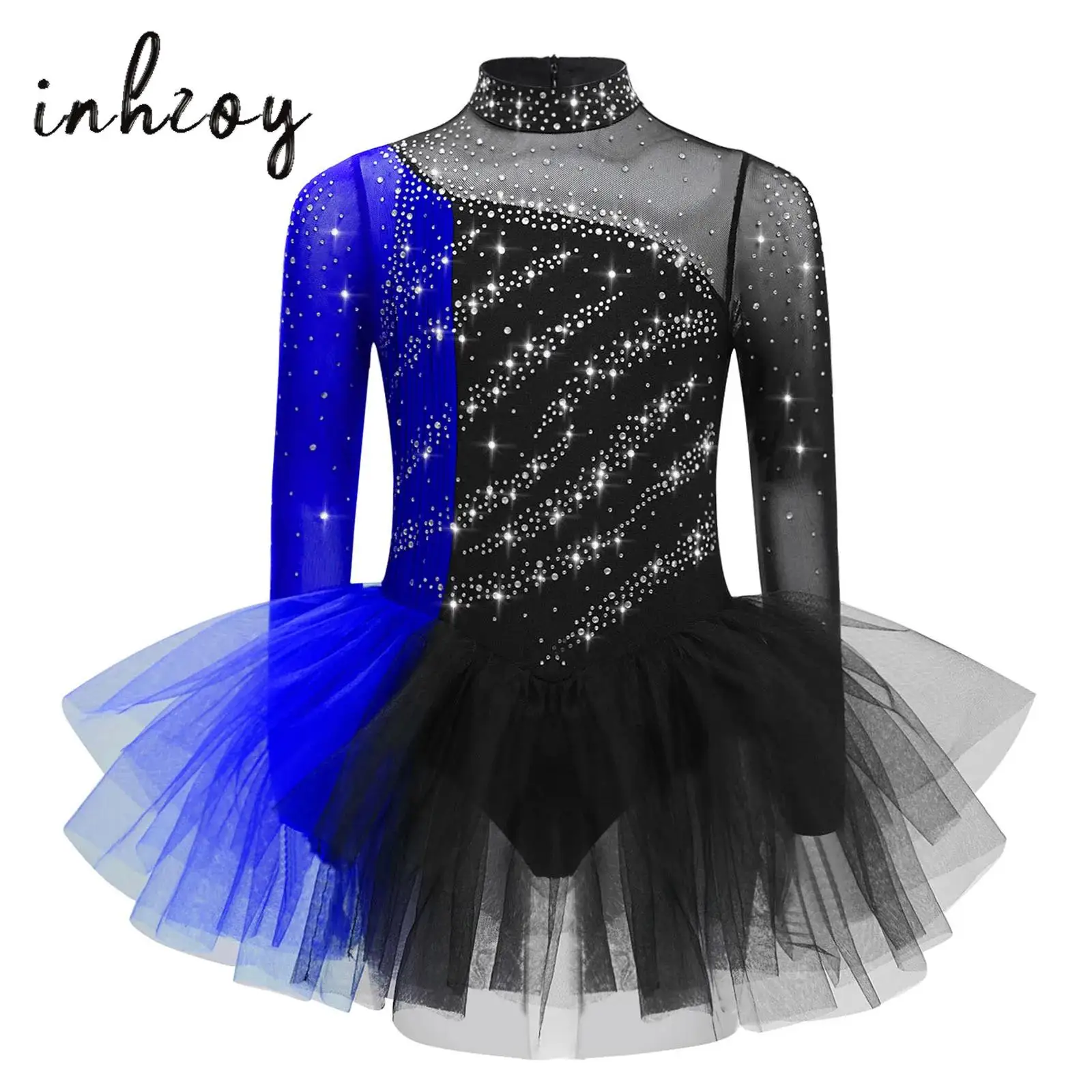 Kids Girls Figure Skating Dance Dress Stage Performance Costume Long Sleeves Shiny Rhinestones Color Block Ballet Leotard Dress
Kids Girls Figure Skating Dance Dress Stage Performance Costume Long Sleeves Shiny Rhinestones Color Block Ballet Leotard Dress