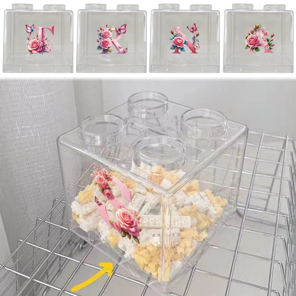 Portable Plastic Building Block Money Box Coin Storage Case Pink Butterfly Initial Name 26 Letters Pattern
Portable Plastic Building Block Money Box Coin Storage Case Pink Butterfly Initial Name 26 Letters Pattern