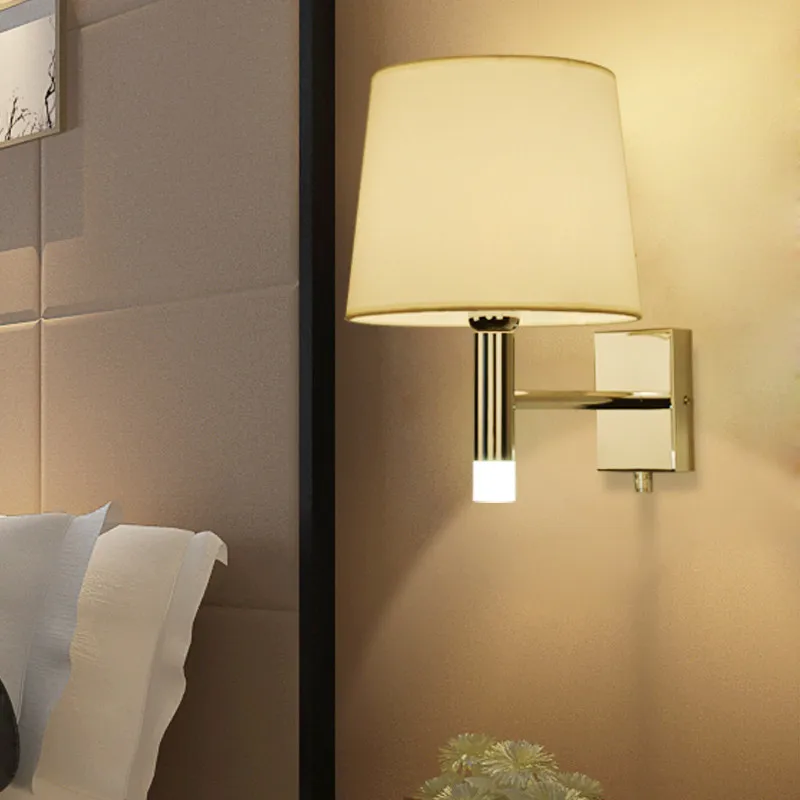 Modern And Simple Fabric Wall Lamp Bedside Lamp Bedroom Study Wall Light European Creative Corridor Staircase Hotel Lamp
Modern And Simple Fabric Wall Lamp Bedside Lamp Bedroom Study Wall Light European Creative Corridor Staircase Hotel Lamp