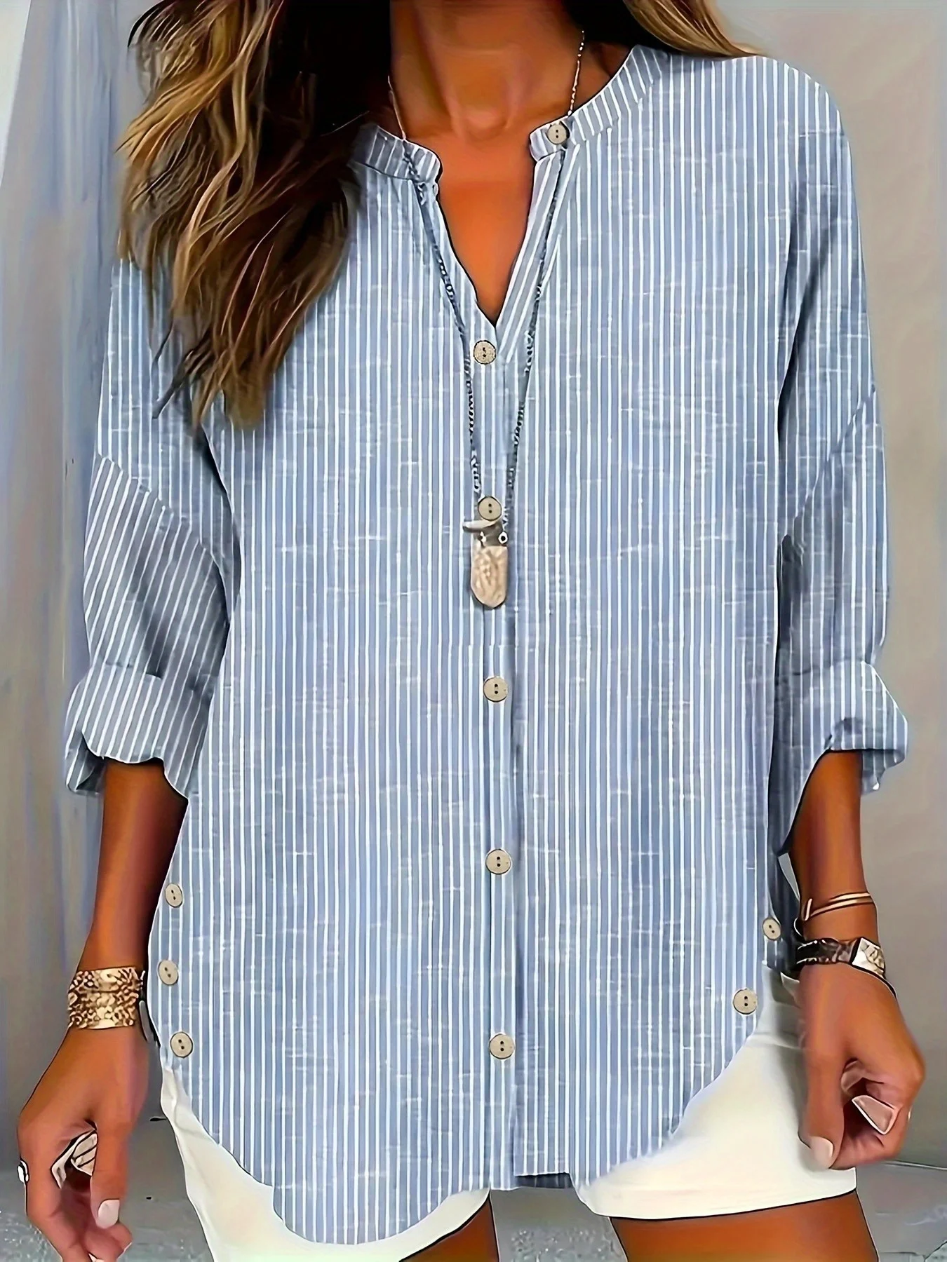 Плюс размер 1XL-5XL, женская повседневная модная однотонная блузка, однотонные свободные топы, блузка с v-образным вырезом, рубашка с длинным рукавом
Плюс размер 1XL-5XL, женская повседневная модная однотонная блузка, однотонные свободные топы, блузка с v-образным вырезом, рубашка с длинным рукавом