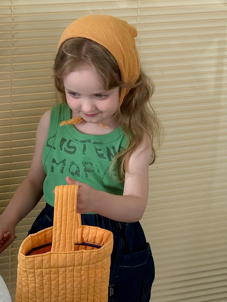 2025 Summer New Children Letter Vest Girls Sleeveless T Shirts Simple Casual Boys Ribbed Knitted O-neck Vest Kids Cotton Tops
2025 Summer New Children Letter Vest Girls Sleeveless T Shirts Simple Casual Boys Ribbed Knitted O-neck Vest Kids Cotton Tops