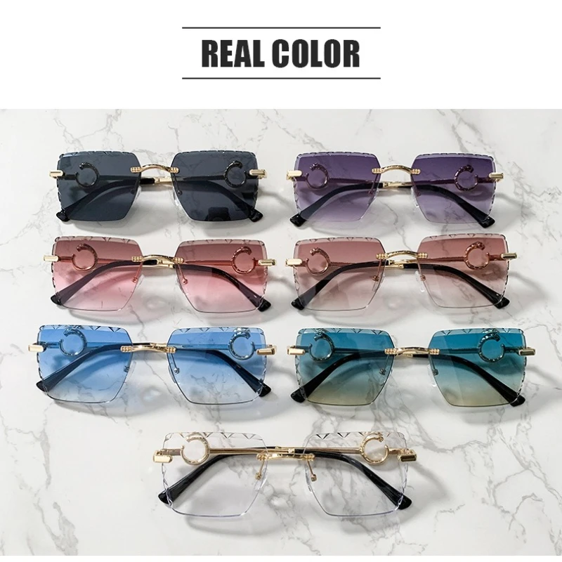 Rimless Sunglasses Rectangle Fashion Popular Women Men Shades Small Square Driving Glasses Female Male Summer Traveling Eyewear
Rimless Sunglasses Rectangle Fashion Popular Women Men Shades Small Square Driving Glasses Female Male Summer Traveling Eyewear