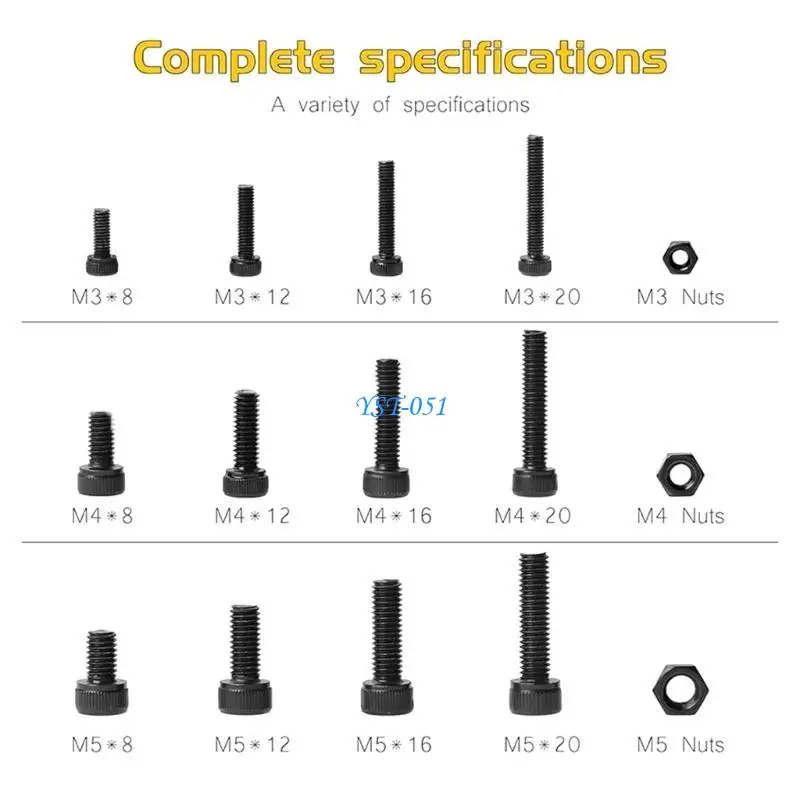 E15A 560pcs 3,4,5mm Hexagons Head Metric Screws Bolt and Nut Metric Bolt and Nut Set
E15A 560pcs 3,4,5mm Hexagons Head Metric Screws Bolt and Nut Metric Bolt and Nut Set