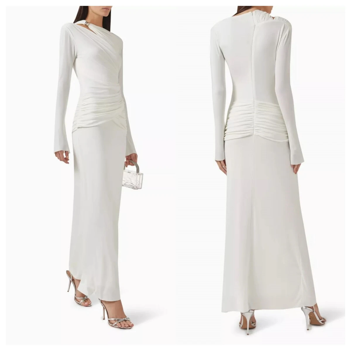 Customized Modern White Jersey Evening Dress O-Neck Long Sleeves Celebrity Gowns Bespoke Occasion Gowns High Quality Formal
Customized Modern White Jersey Evening Dress O-Neck Long Sleeves Celebrity Gowns Bespoke Occasion Gowns High Quality Formal