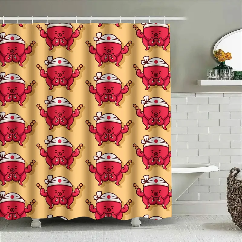 Tuniu Octopus Shower Curtain Cute Octopus Japanese Cartoon Print Bathroom Decor for Kids Boys Girls 
Tuniu Octopus Shower Curtain Cute Octopus Japanese Cartoon Print Bathroom Decor for Kids Boys Girls