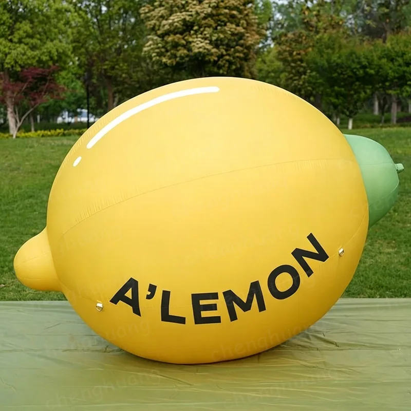 Inflatable lemon, fruit-shaped air model, with a blower, used as a decorative item for outdoor activities
Inflatable lemon, fruit-shaped air model, with a blower, used as a decorative item for outdoor activities