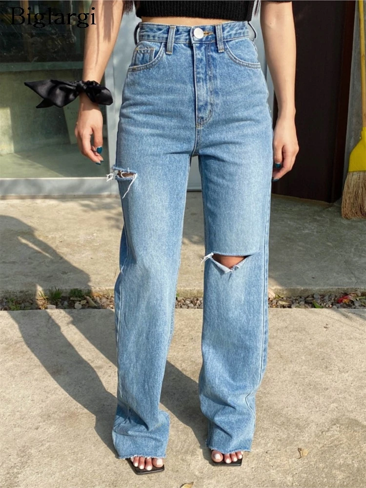 Jeans Spring Summer Long Straight Pant Women Retro Fashion Irregular Hole Ladies Trousers Korean Style Loose Pleated Woman Pants
Jeans Spring Summer Long Straight Pant Women Retro Fashion Irregular Hole Ladies Trousers Korean Style Loose Pleated Woman Pants