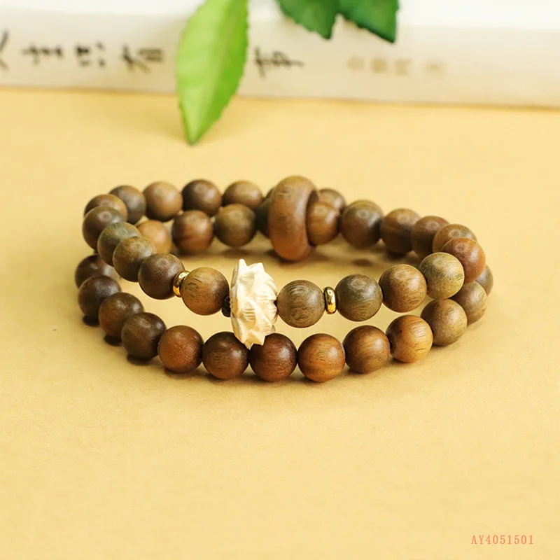Green sandalwood bracelet lotus running ring double circle wooden bracelet handheld Wenwan
Green sandalwood bracelet lotus running ring double circle wooden bracelet handheld Wenwan
