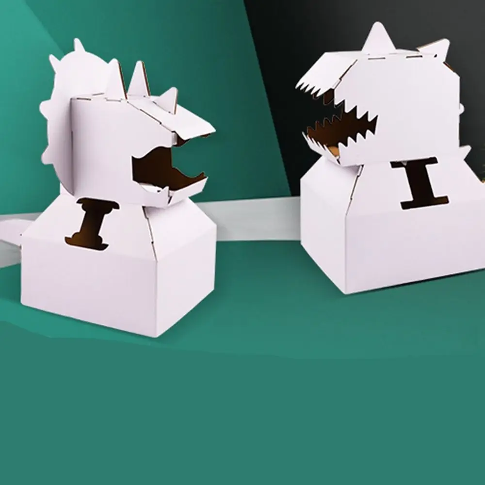 Originality Handmade Cardboard Box Dinosaur Wearable Animal Vibrant Colour Scheme Paper Male
Originality Handmade Cardboard Box Dinosaur Wearable Animal Vibrant Colour Scheme Paper Male
