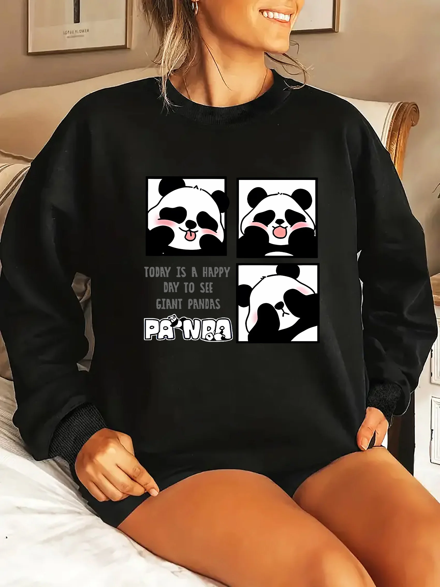 Cartoon Panda Graphic Printing Autumn and Winter Cotton Men's and Women's Sweatshirts Outdoor Sports Leisure Fashion Trend
Cartoon Panda Graphic Printing Autumn and Winter Cotton Men's and Women's Sweatshirts Outdoor Sports Leisure Fashion Trend